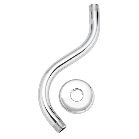 Keeney Mfg S-Shaped Shower Arm and Flange, Polished Chrome PP825-191
